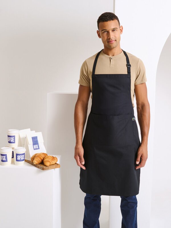 Cotton bib apron, organic and Fairtrade certified Thumbnail