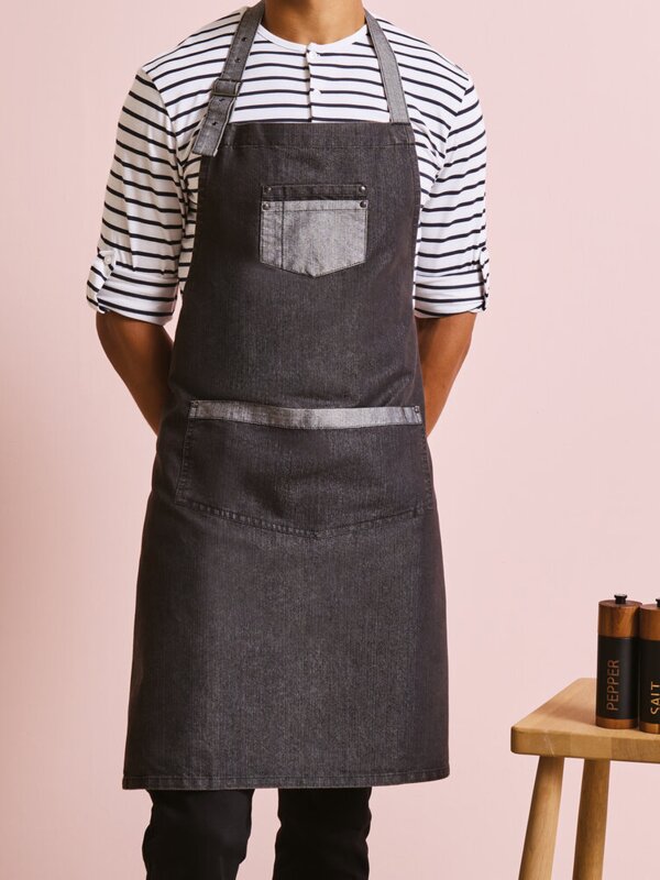 Domain contrast denim bib apron Thumbnail