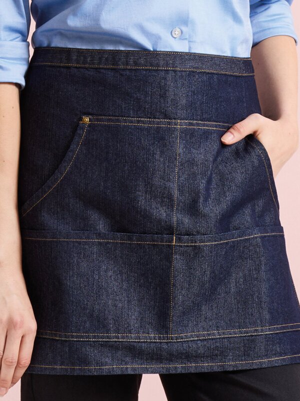 Jeans stitch denim waist apron Thumbnail
