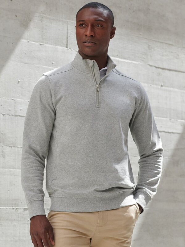 Henbury Unisex Sustainable 1/4 Zip Sweatshirt Thumbnail